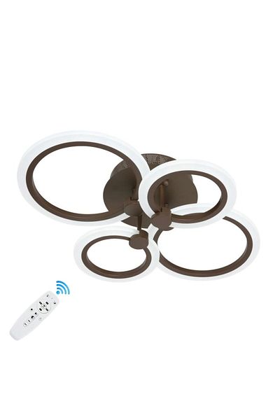 Sueva 4-circle Led Chandelier With 2.4g Wifi Remote Control With Light/cold/warm/neutral Intensity