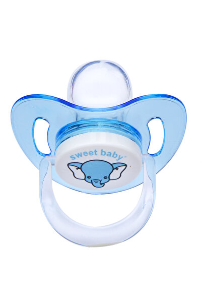SWEET BABY Damaklı Silikon Emzik (+18) Ay mavi