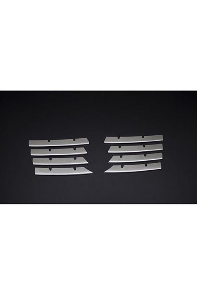 CED AUTO TRADE Set of 8 stainless steel ornaments compatible with the VW Passat B6 grille 2005-2010