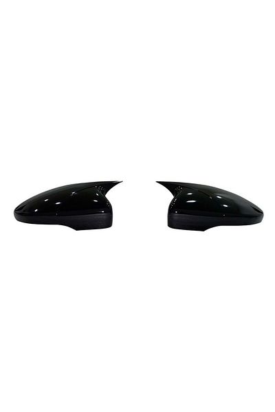 CED AUTO TRADE Capace oglinda compatibile cu VW Jetta 2010-2017 Negru lucios, Batman Style