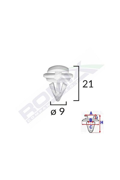 ROMİX Clips De Prag Exterior Pentru Passat B6 Set 10 Buc