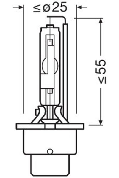 Osram Bec Xenon 85V D2R 4100 K Xenarc Original OSRAM