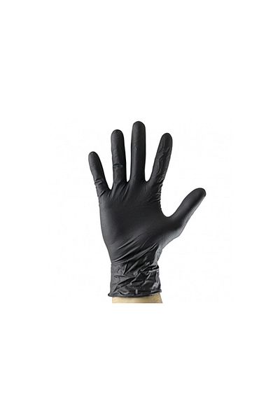 JBM Black Disposable Gloves. Nitrile Size L - Set of 100 Jbm