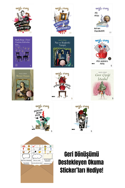 Everest Yayınları Nazlı Eray 11 Kitap Set + Okuma Sticker'ları