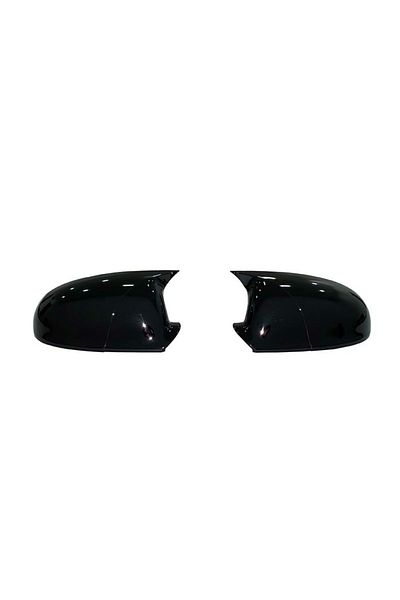 CED AUTO TRADE Mirror caps compatible with SKODA SUPERB I 2002-2008 Glossy black Batman Style