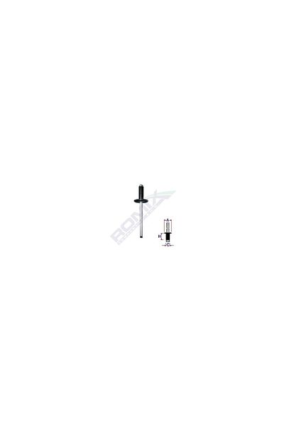 ROMİX Universal Pop Rivet Black 48Mm Set of 10 Pieces