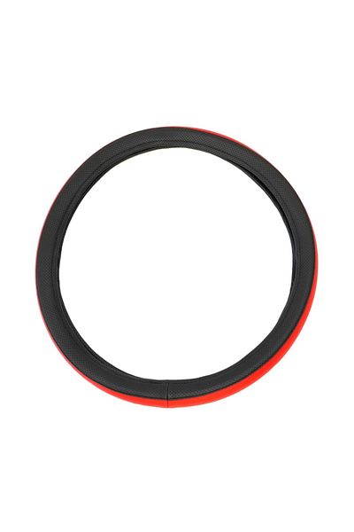 Umbrella STEERING WHEEL COVER ECOLOGICAL LEATHER RED/BLACK 40- 42 CM UMBRELLA