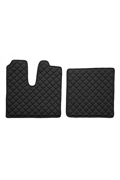 CED AUTO TRADE Set covorase camion, piele ecologica MAN TGX 2007-2020, negru, cu 2 sertare