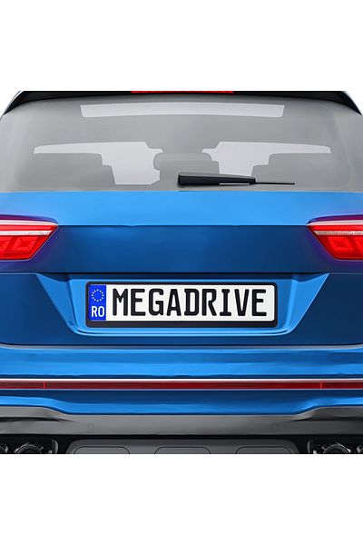 Mega Drive SUPORT NUMAR INMATRICULARE MEGA DRIVE METALIZAT NEGRU 1 BUC