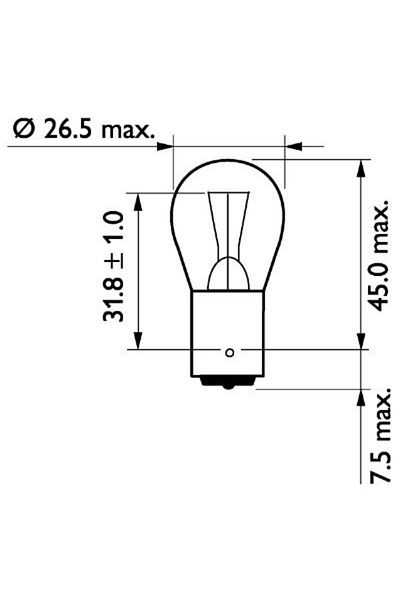 Philips Bec Camion 24V P21W Ba15S Set 10 Buc Philips