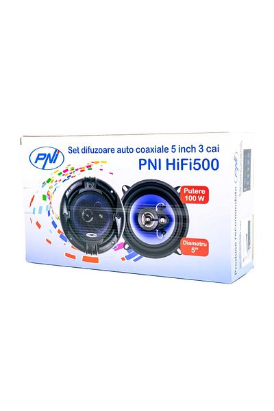 PNI DIFUZOARE AUTO COAXIALE PNI HIFI500, 100W, 12.7 CM, 3 CAI, SET 2 BUC