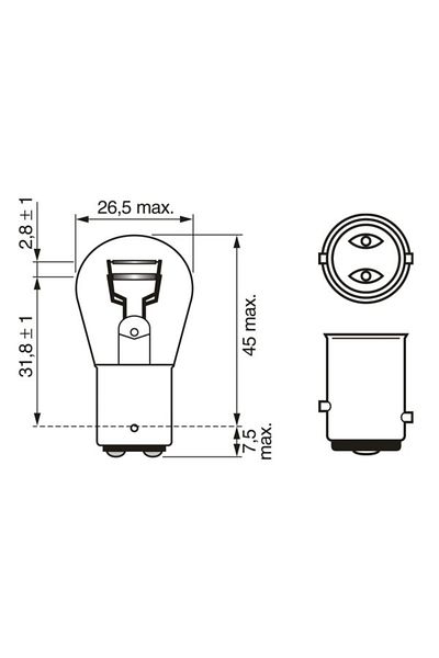 Bosch Bec 12V P21/5W 21W / 5W Pure Light Set 10 Buc Bosch