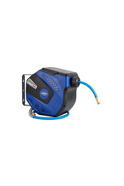 JBM BLUE RETRACTABLE HOSE REEL 12M - 3/8 JBM END