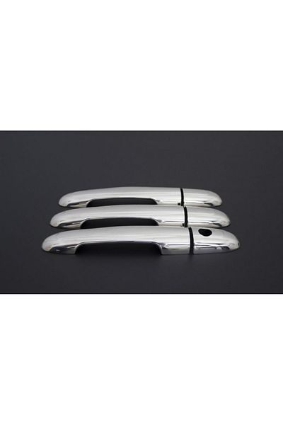 CED AUTO TRADE Set ornamente mânere ușă cromate compatibile cu MERCEDES VITO 2004-2014 W639, 3 mânere