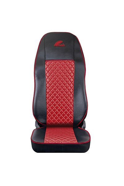 Umbrella SET OF TRUCK SEAT COVERS UMBRELLA FOR SCANIA R SERIES 2006-2020 BLACK+RED ECO LEATHER
