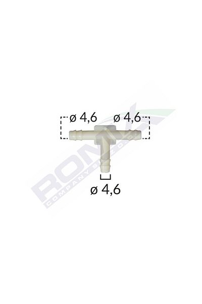 ROMİX Conector Furtun Teu Universal 4.6Mm - Alb Set 10 Buc