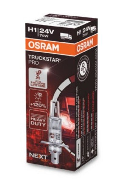 Osram Bec Camion 24V H1 70 W Truckstar Pro +120% Nextgen Osram