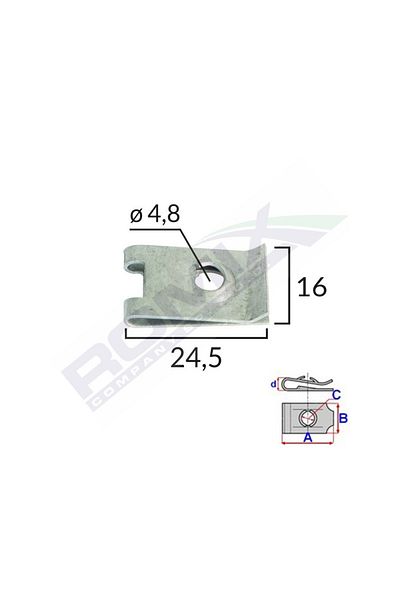 ROMİX Clips Metalic Tapiterie Universal Set 10 Buc