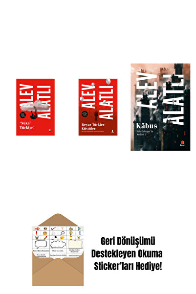 Everest Yayınları Nuke Türkiye + Beyaz Türkler Küstüler + Schrödinger'in Kedisi 1 - Kâbus + Okuma Sticker'ları