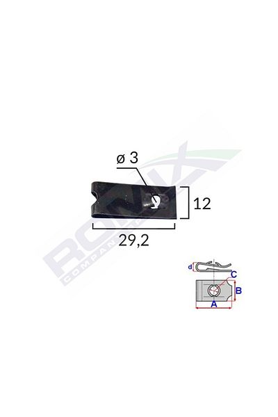 ROMİX Clips Fixare Universal - Negru Set 25 Buc