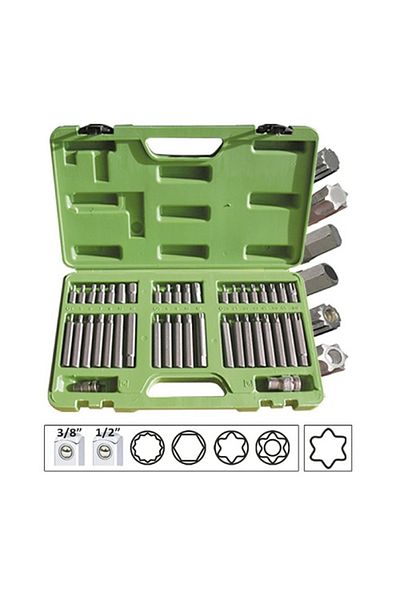 JBM SPECIAL KIT WITH 40 SCREWDRIVER HEADS FOR TORX SCREWS 12-6 FEMALE JBM