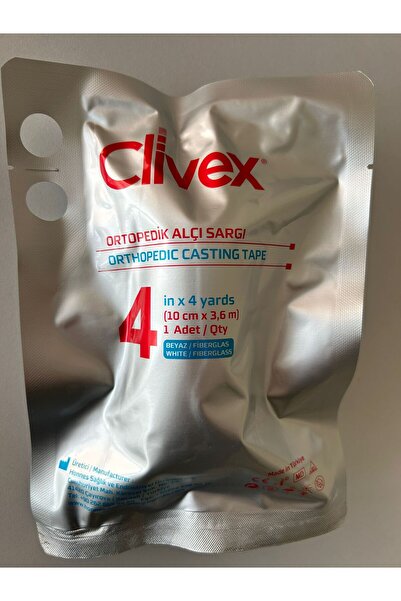 CLİVEX Ortopedik Sentetik Alçı Amerikan Alçı 4 inç (10cm x 3,6m)