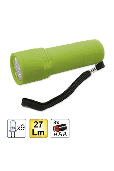 JBM LANTERNA DE PLASTIC CU 9 LEDURI. VERDE JBM