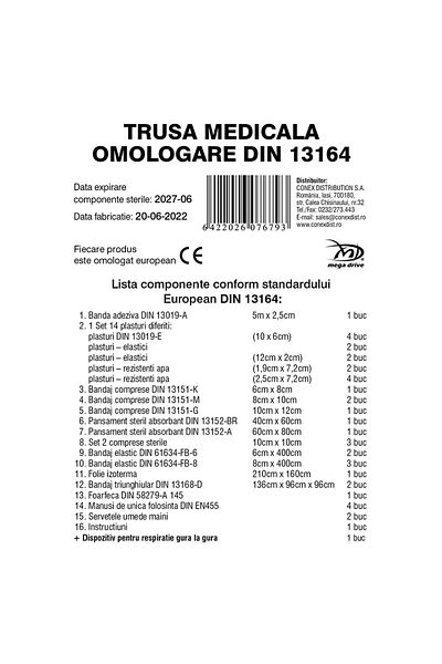 CED AUTO TRADE Trusa medicala auto de prim ajutor, omologata