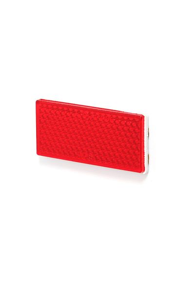 WAS Rectangular Reflector With Adhesive, 51P Up-105X48, Red Was