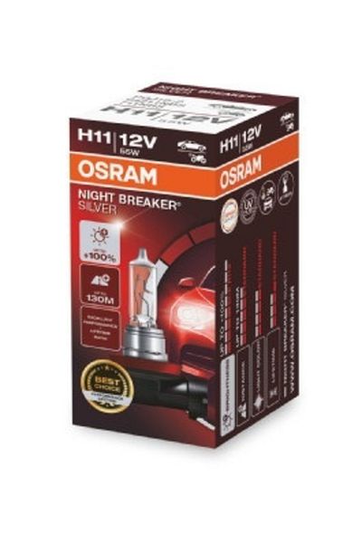Osram Bec BEC 12V H11 55 W NIGHT BREAKER ARGINTIU +100% OSRAM
