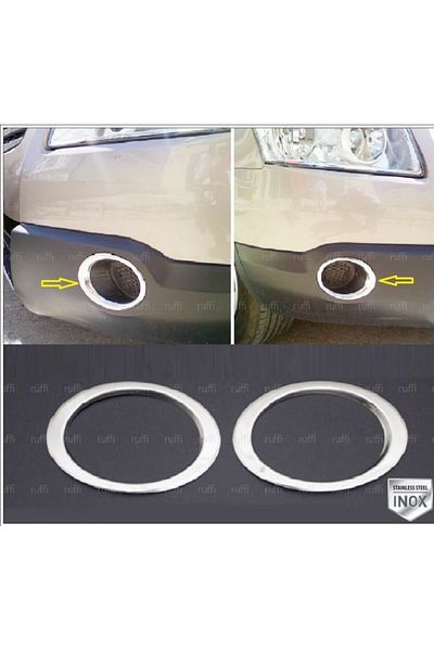 CED AUTO TRADE Set of 2 stainless steel projector trims Nissan Qashqai, Qashqai +2 2010-2014