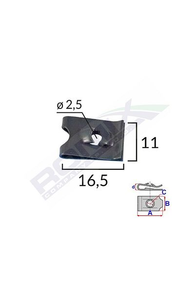 ROMİX Universal Fixing Clips - Black Set of 25 Pieces