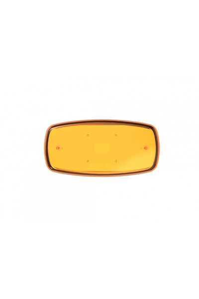 CED AUTO TRADE Mini LED Beacon, with Magnet, 12-24V, 24W, IP67, 31x16x7 cm, orange glass, E-MARK