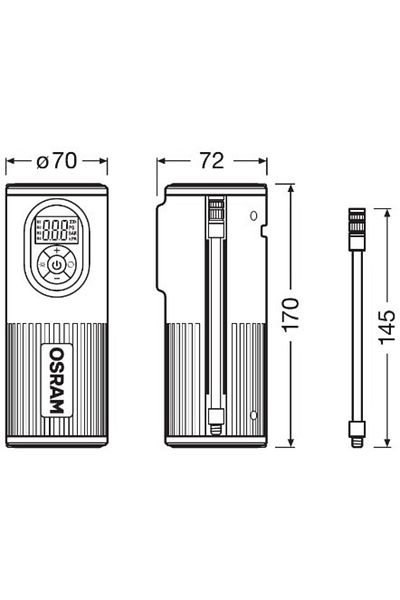Osram COMPRESOR AUTO CU ACUMULATOR 5200 mAh SI AFISAJ DIGITAL TYREINFLATE 2000 OSRAM