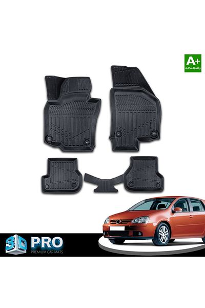 CED AUTO TRADE Set of rubber car mats VW GOLF V 2003-2008, Golf VI 2008-2012, Jetta 2005-2010, 3D tray shape