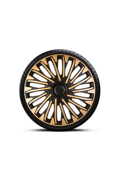 Mega Drive WHEEL CAP SET 15` YELLOW-BLACK WITH BLACK RING SOHO