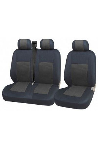 CED AUTO TRADE Set huse scaune auto, universale, fata 2+1, material textil, negru