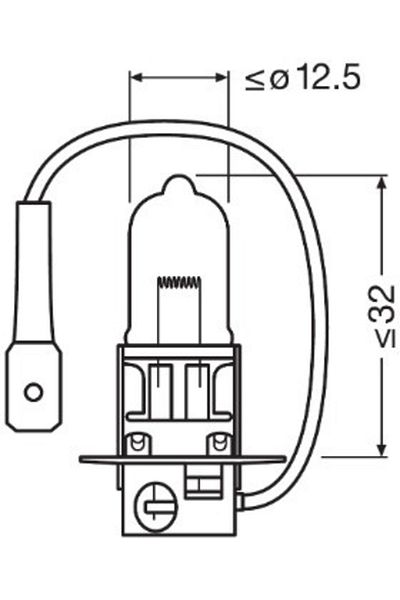 Osram Bec 12V H3 55 W Blister original 1 buc Osram