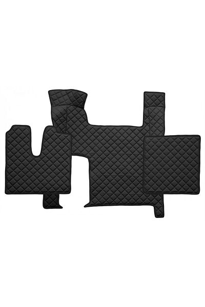 CED AUTO TRADE Set covorase camion, piele ecologica MAN TGX 2007-2020, negru, cu 2 sertare