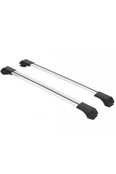 CED AUTO TRADE Set 2 bare portbagaj transversale compatibil DACIA DUSTER 2014-2017, Culoare argintiu, fara chei