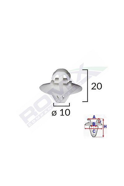 ROMİX Element Fixare Bandouri Laterale Pentru Crafter / Sprinter Set 10 Buc