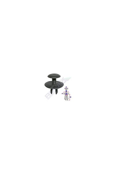 ROMİX Clips Fixare Prag Pentru Grup Vag - Negru Set 10 Buc