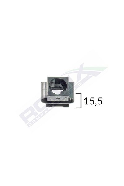 ROMİX Fastening Clips For Audi/Skoda/Seat/Vw 15.5Mm - Black Set of 10 Pieces