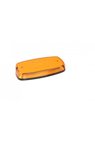 CED AUTO TRADE Mini LED Beacon, with Magnet, 12-24V, 24W, IP67, 31x16x7 cm, orange glass, E-MARK