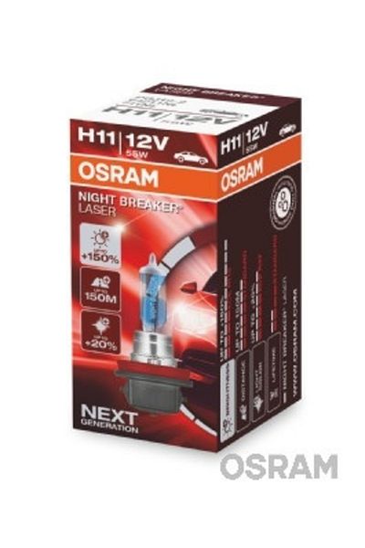 Osram Bec laser cu întrerupător de noapte BEC 12V H11 55 W NextGen +150% OSRAM