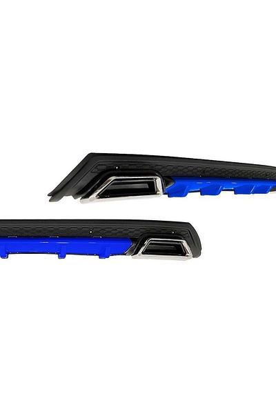 CED AUTO TRADE Difuzor bara spate universal , ELITE PLUS B Design, negru mat cu albastru