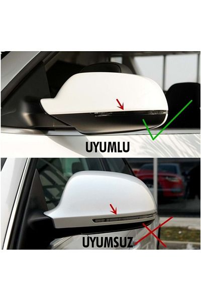 CED AUTO TRADE Capace oglinda compatibile cu Audi A4 B8 2009-2015 Negru lucios Batman Style