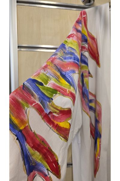 Park Moda Kimono Hand Painted Marbling Pattern