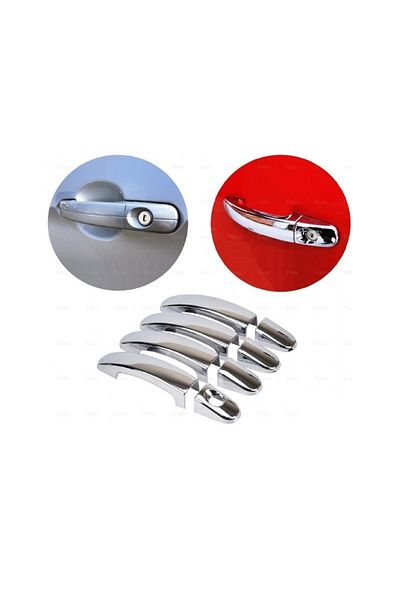 CED AUTO TRADE Chrome door handle ornament set compatible with Ford Focus II 2005-2011