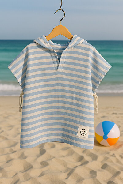 enes baby Organic Double Layer Muslin Sea Pool Poncho